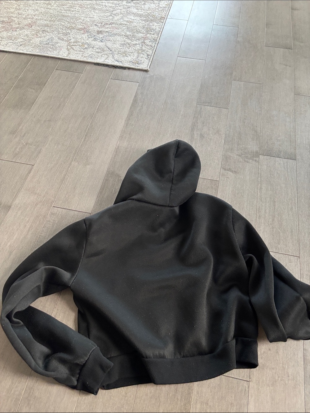 SHEIN Black Cropped Zip Hoodie - Picture 8 of 9